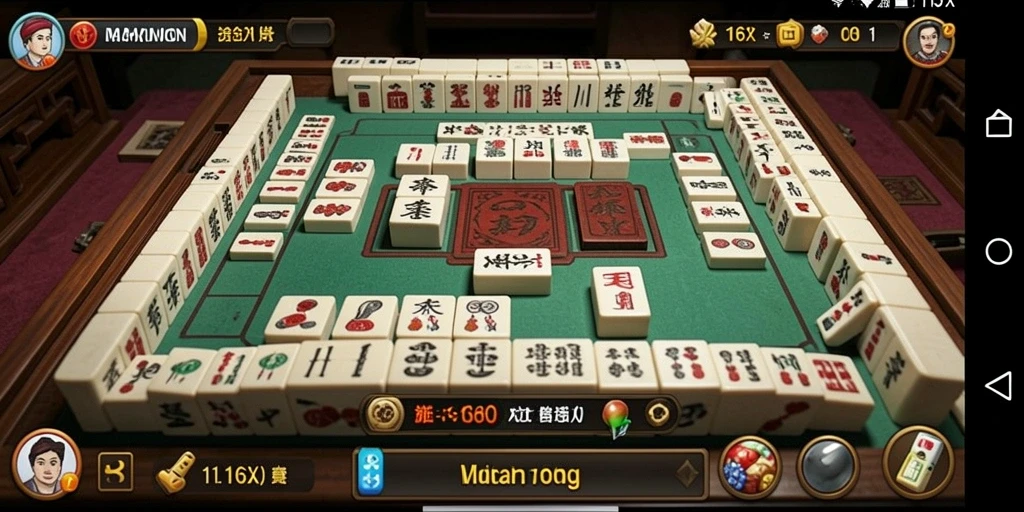 Tampilan gameplay Mahjong yang seru dan menyenangkan.