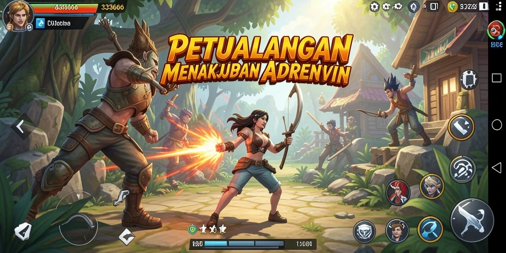 Screenshot gameplay 333666 menampilkan eksplorasi petualangan yang seru.