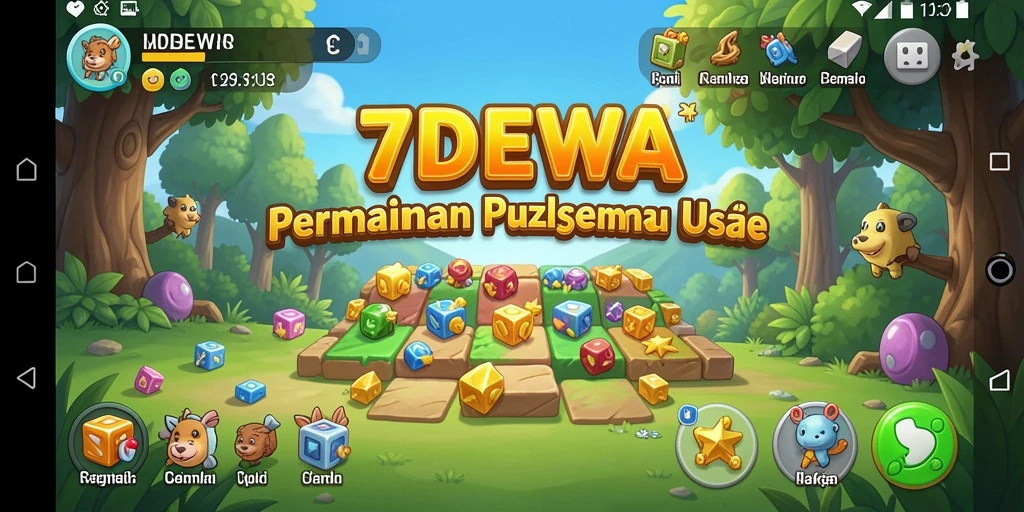 Tampilan gameplay seru dalam 7DEWA yang menantang pikiran.
