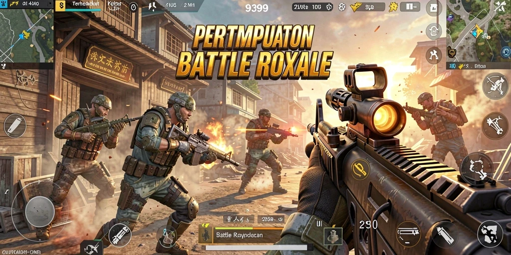 Tampilan gameplay seru di game Battle Royale 9399.