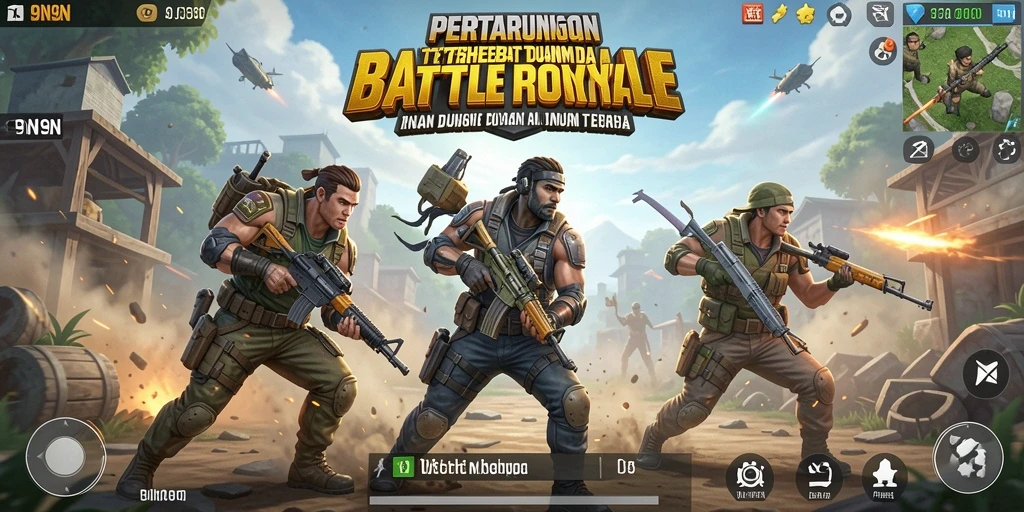Gameplay intens dalam 9N9N, seru dan menantang!
