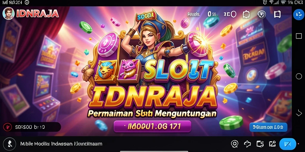 Tampilan gameplay seru dari IDNRAJA dengan tema slot yang beragam.