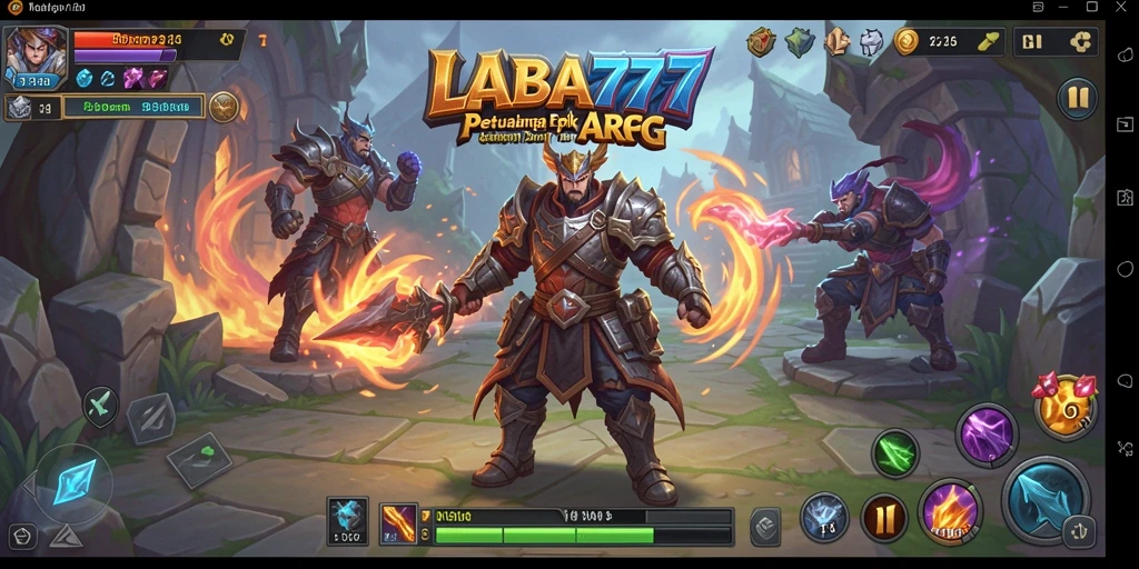 Screenshot utama LABA777 menunjukkan aksi pertarungan yang intens dalam dunia ARPG.