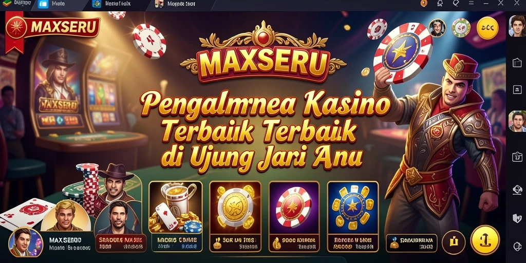 Tampilan gameplay menarik di <strong>MAXSERU</strong> yang menghadirkan suasana kasino.