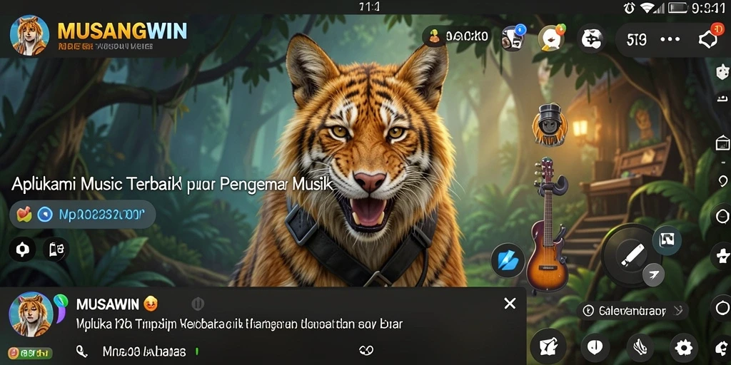 Tampilan seru dalam gameplay MUSANGWIN yang menyenangkan.