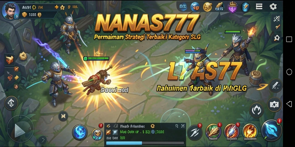 Tampilan gameplay NANAS777 yang menampilkan strategi dan pertempuran menarik.
