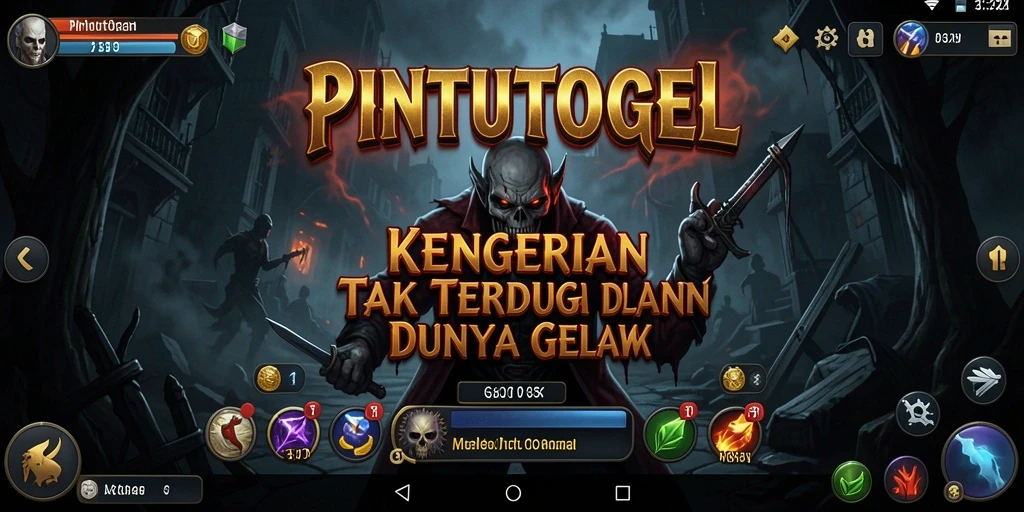 Tangkapan layar gameplay PINTUTOGEL menampilkan suasana horror yang mencekam.