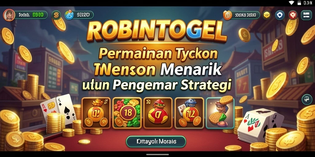 Menampilkan gameplay seru dan strategi dalam ROBINTOGEL.