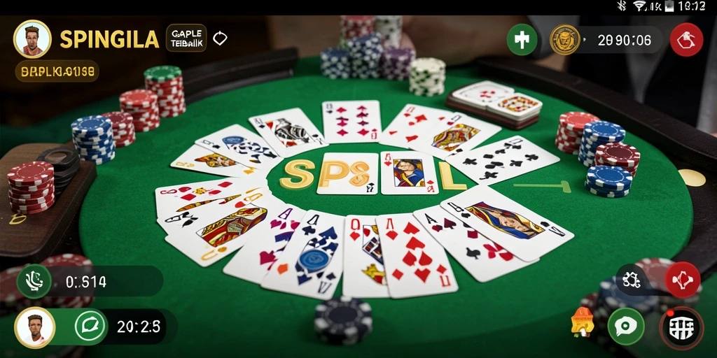 Tampilan gameplay <strong>SPINGILA</strong> yang seru dan menarik saat bermain Gaple.