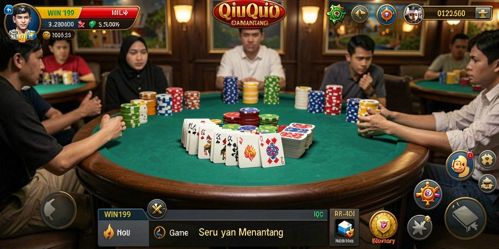 Tampilan gameplay QiuQiu yang menarik di WIN199.
