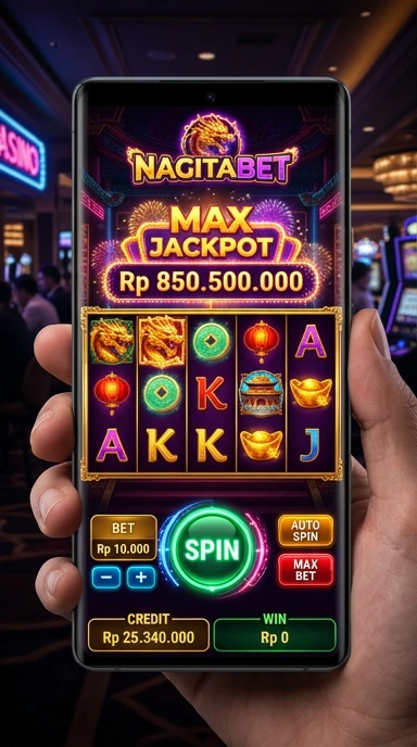 Tampilan antarmuka nagitabet yang menarik dan mudah dinavigasi.